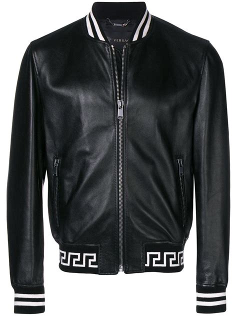 versace sport leather jacket|Versace jacket sale.